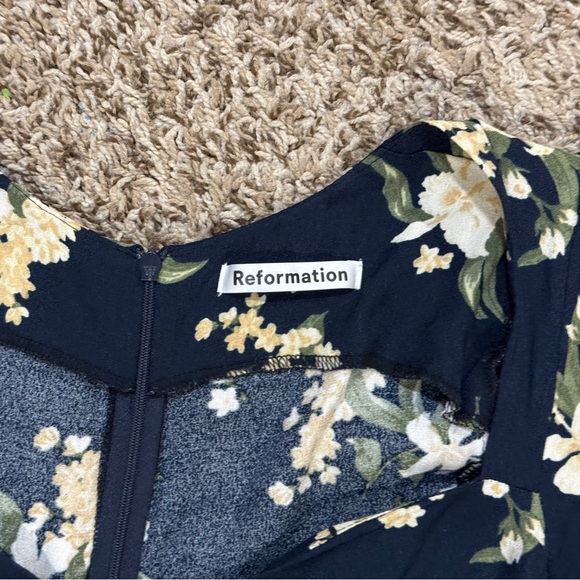 Reformation Dark Blue Floral Maxi Dress - Picture 4 of 4